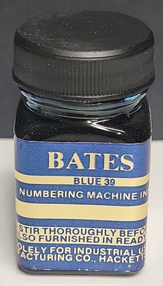 Bates Numbering Machine Ink Blue 39