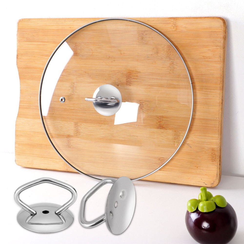 2pcs Stainless Steel Pot Lid Knob Universal Kitchen Bakeware Handle Replacement