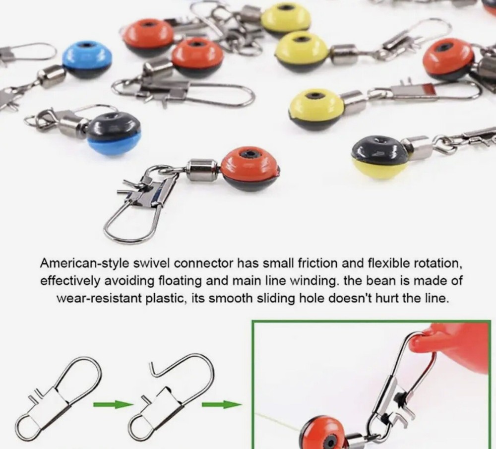 RUNNING LEDGER SLIDER BEADS FLOAT LINK Plus 30 X Free Line Stops