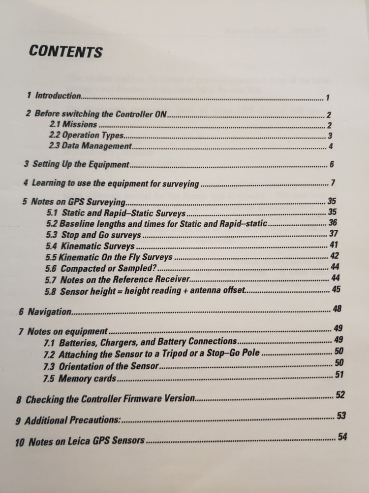 LEICA GPS SYSTEM 300 Getting Started Book in good condition.