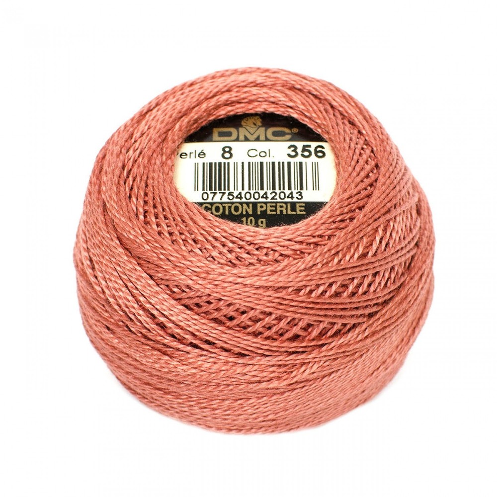 DMC Pearl / Perle Cotton Thread Balls Size 8 MEDIUM TERRA COTTA 356