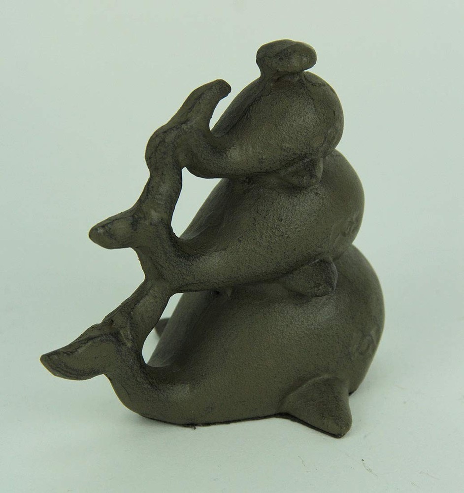 Upper Deck Cast Iron Stack O' Whales Paperweight One Size, Brown