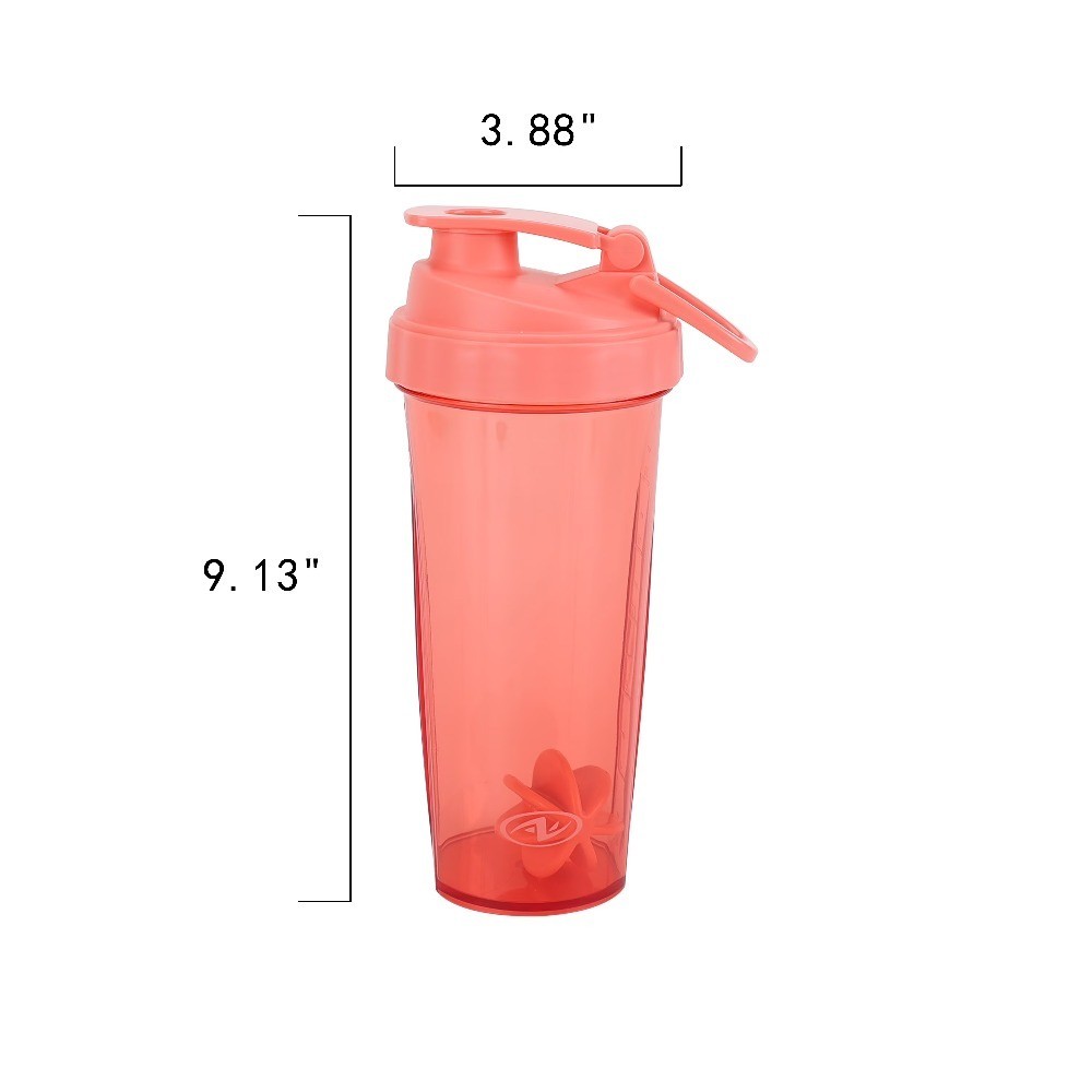 Shaker Bottle, Coral 24oz