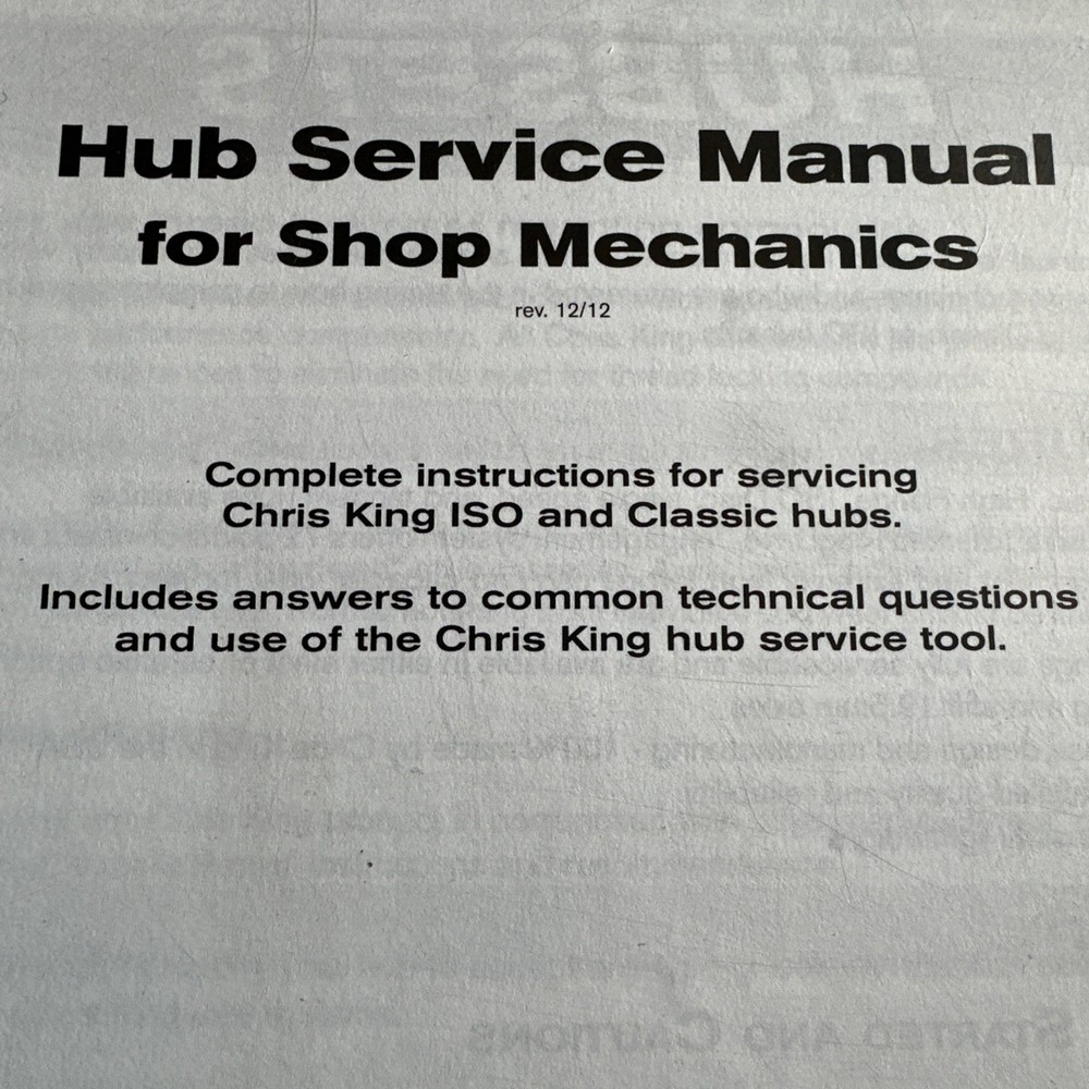 Chris King ISO Hub Service Tools