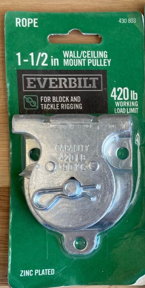 Single Sheave Wall & Ceiling Mount Pulley (1-1/2") FREE SHIP