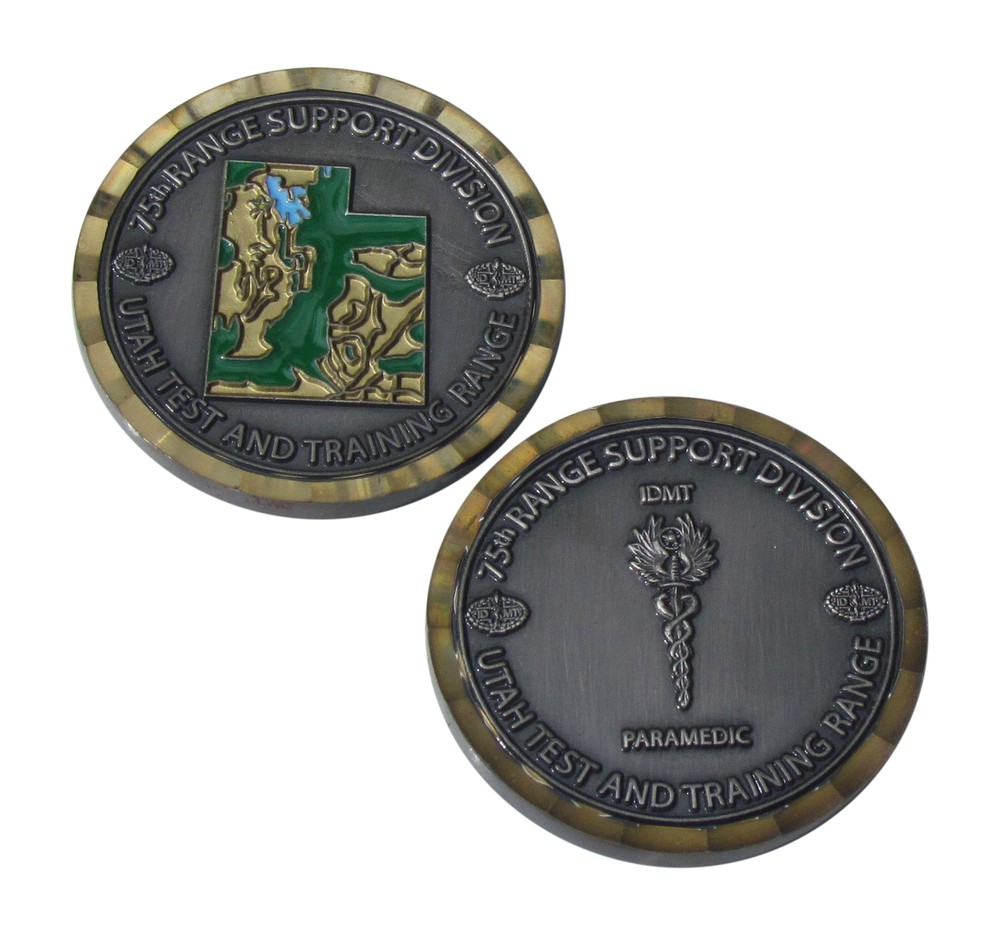75t Range Support Division Utah Challenge Coin