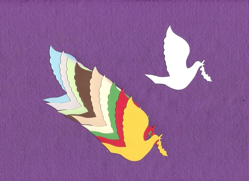 DOVE die cuts scrapbook cards