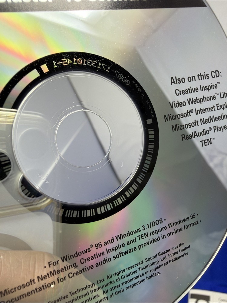Creative Labs Sound Blaster 16 Software CD-ROM Windows 95 3.1/DOS