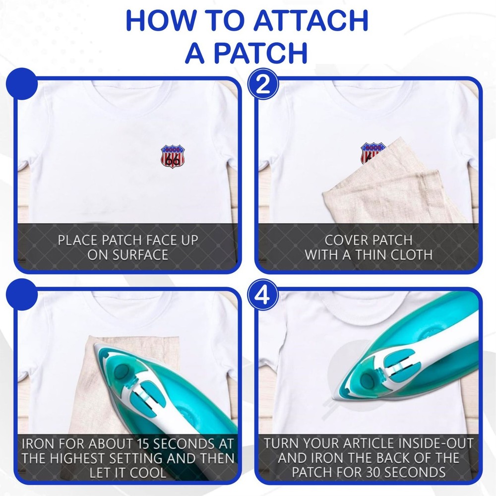 Route 66 Patch Rt.66 Patch Iron On Patch - Sew Patch - Embroidered Patch