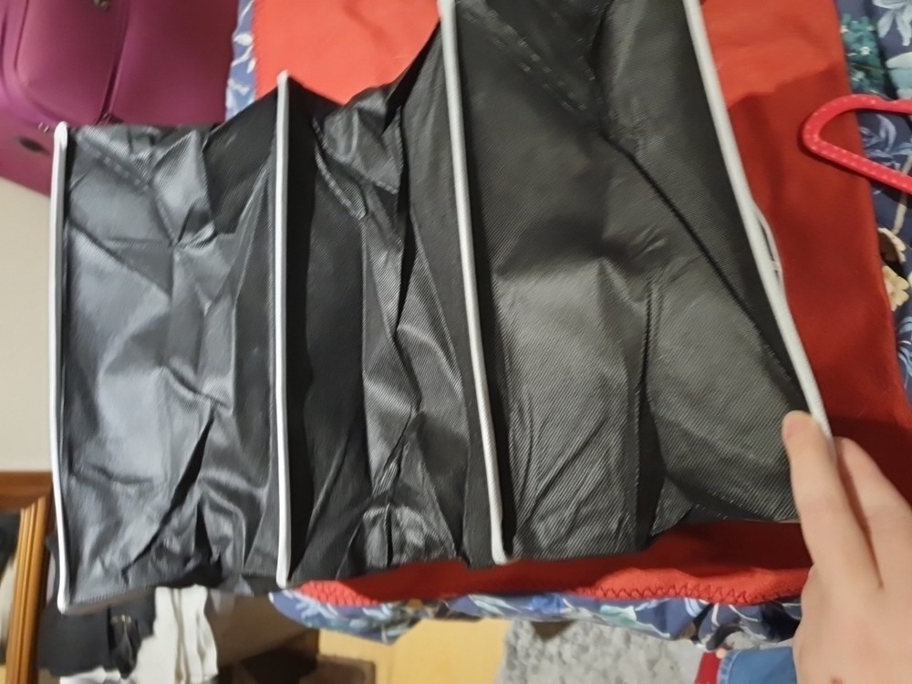 BN Foldable Car Boot Organiser - Extendable - 3 Sections, Pockets