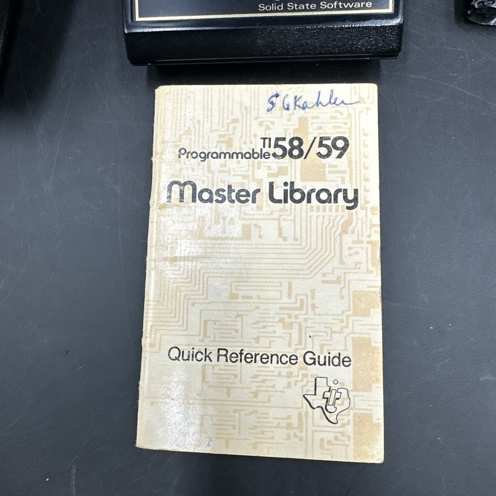 Texas Instruments 58/59 Programmable Calculator Package Case Manual Untested