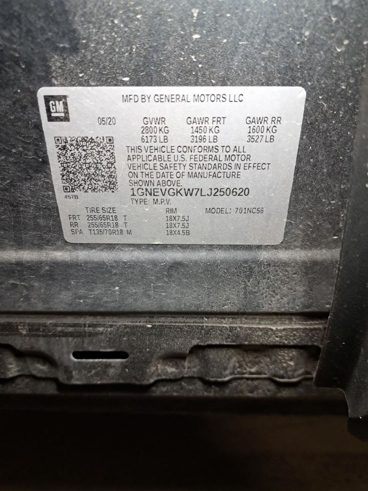 2020 Traverse Display & Control Panel,84654678 Sku#4327981