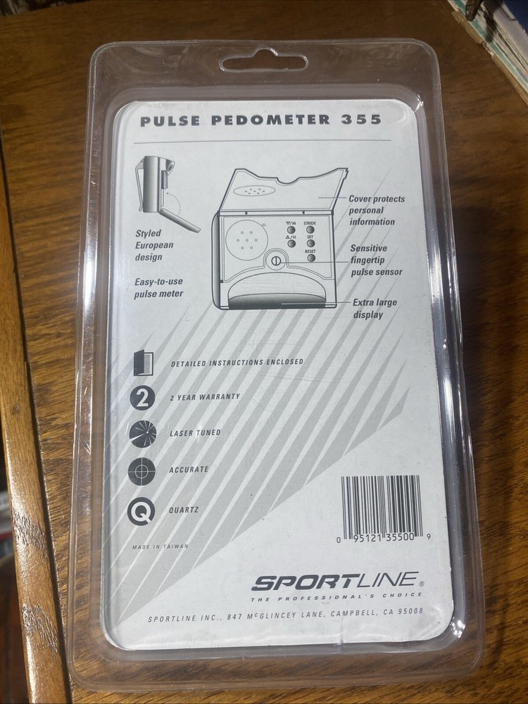 Sportline Electronic Pulse Pedometer Pulse Distance Steps Calories Timer Clock
