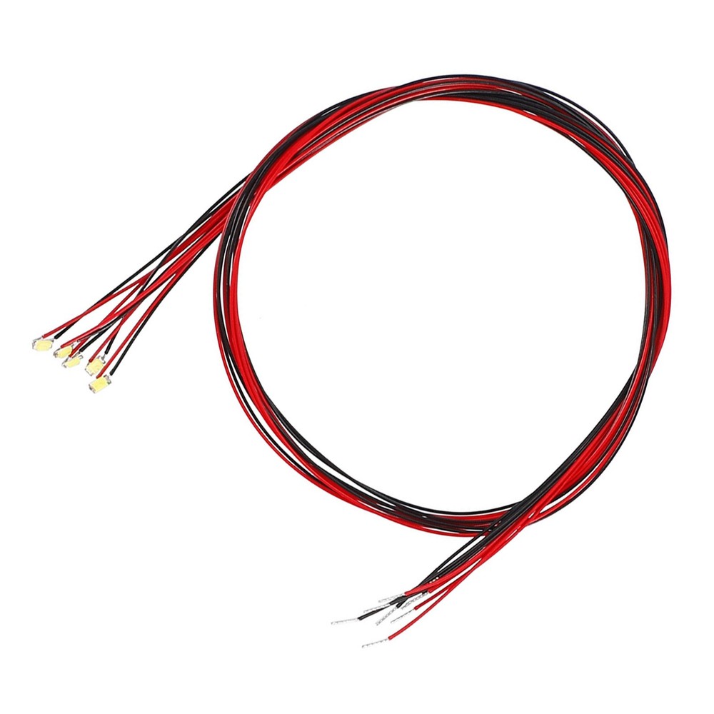 5 Pcs 0603 Micro White Pre-Wired Devices LED Light(DC 2.8-3V)