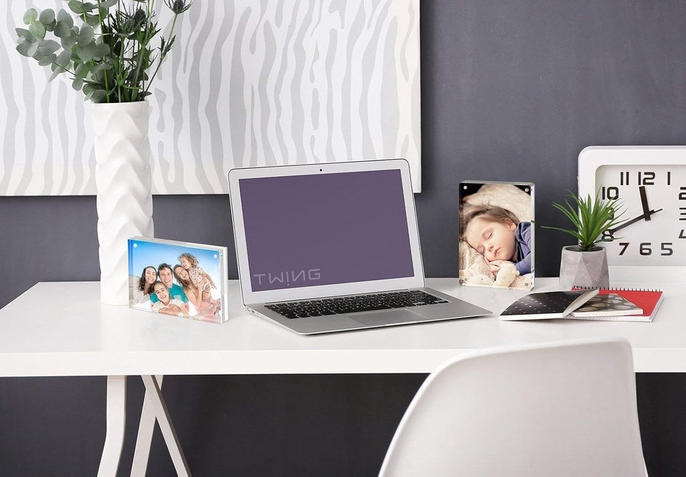 5 Pack 4 x 6 Acrylic Frame, Horizontal Magnet Double Sided 4x6 Picture Frame,...