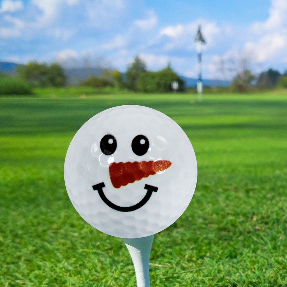 Snowman Imprint Golf Balls 6 Pack - Great Gift Idea!
