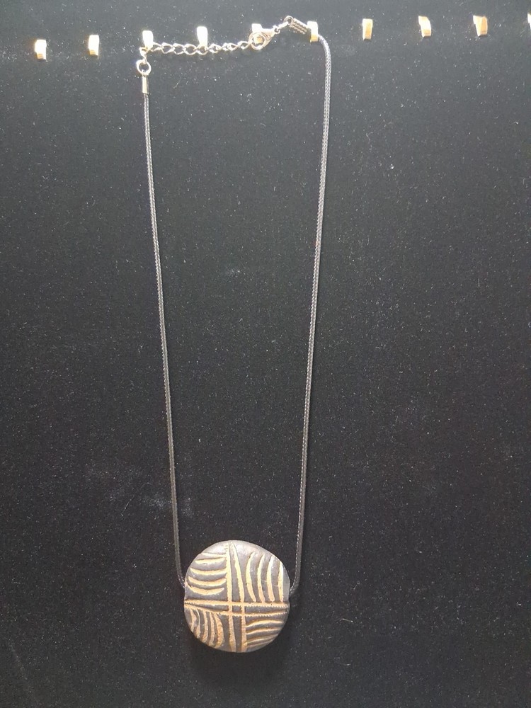 African Clay Pendant Handmade