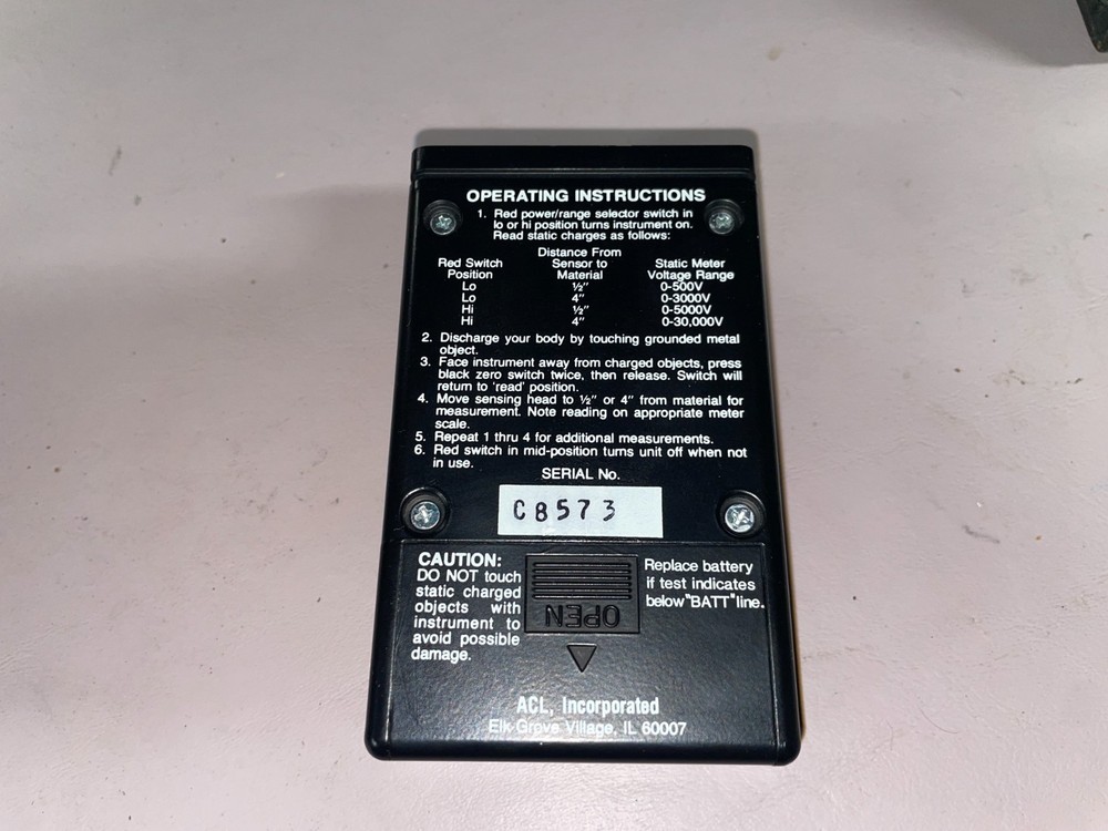 ESD Meter, ACL 300B Electrostatic Locator