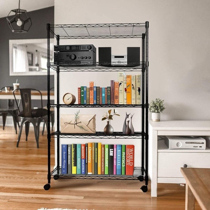 Heavy Duty Steel Shelving Unit Adjustable Storage Solution Tool-Free Assembly US