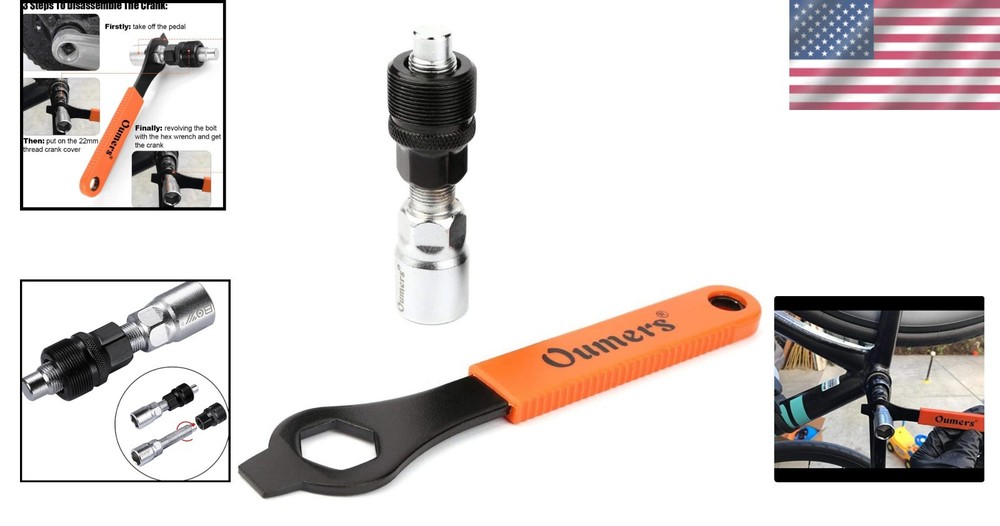 Professional Bicycle Crank Extractor Set - Easy Removal for Square Type Cranks