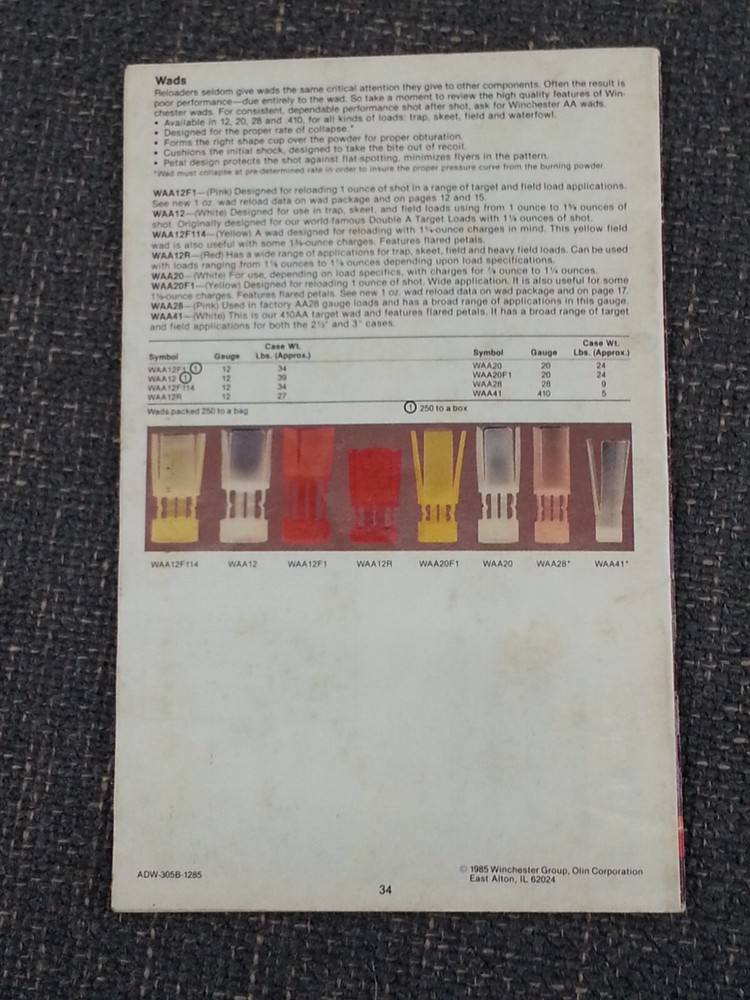 Vtg Winchester Ball Powder Propellant Loading Data Book Pamphlet