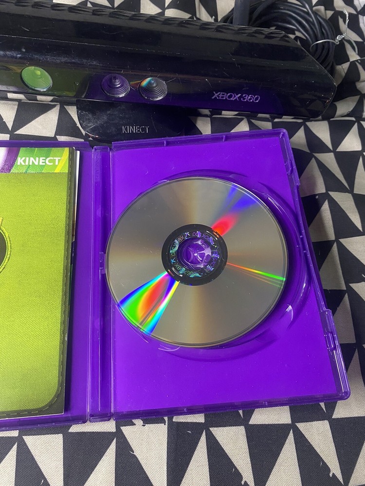 Microsoft Xbox 360 Kinect Motion Sensor Bar Black & Kinect Adventures Bundle