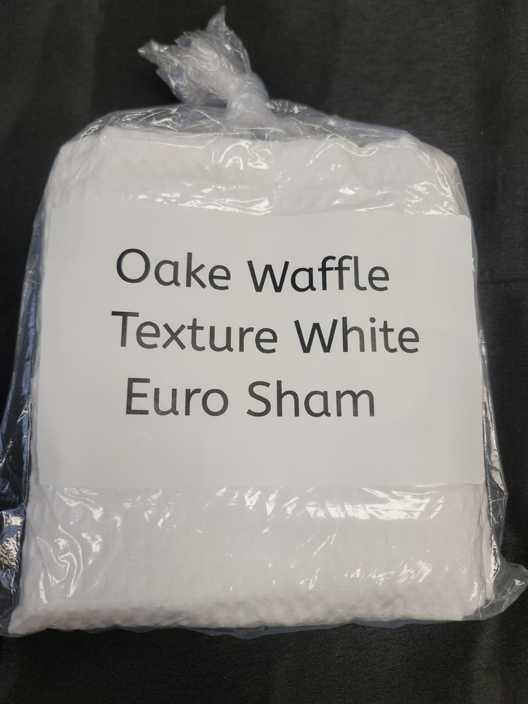 Oake Waffle Texture Euro Sham White