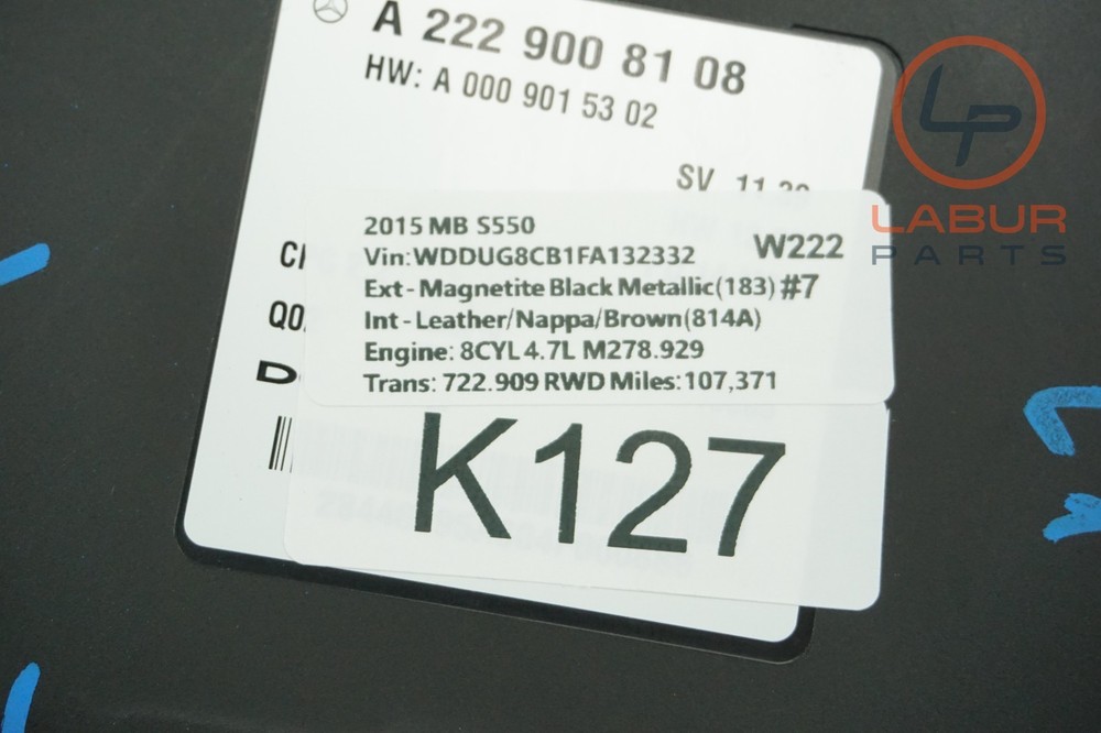 W222 14-17 Mercedes S Class Automatic Transmission Control Module K127