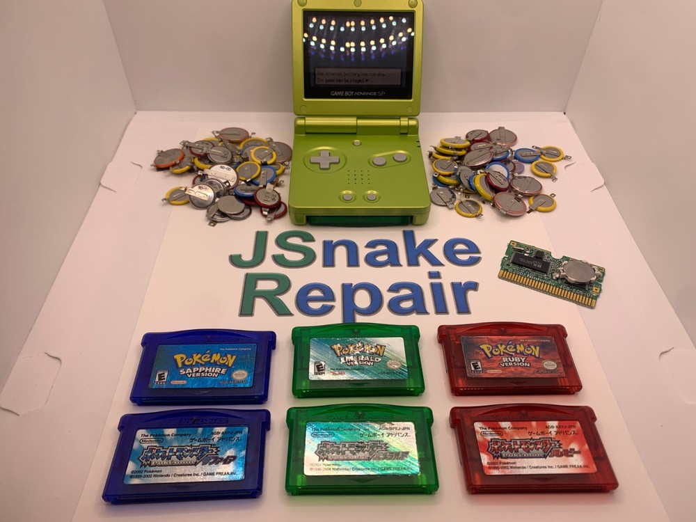 GameBoy Advance GBA Battery SOCKET-RETAINER Upgrade-Replacement Service -Pokemon