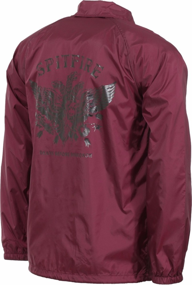 Spitfire Wheels DISHONOR Coach Skateboard Jacket MAROON MEDIUM