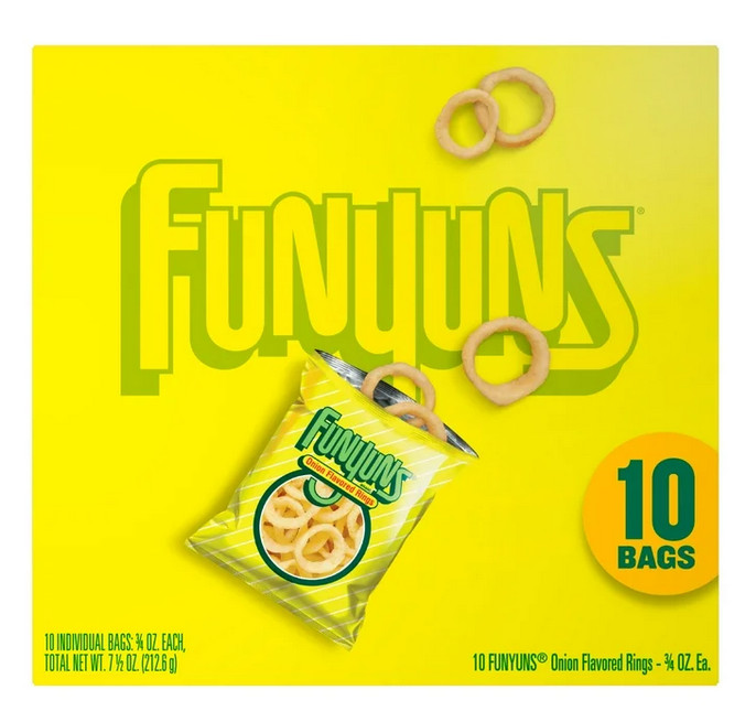 Funyuns Onion Ring Flavored Snack Chips, 10 Count Multipack
