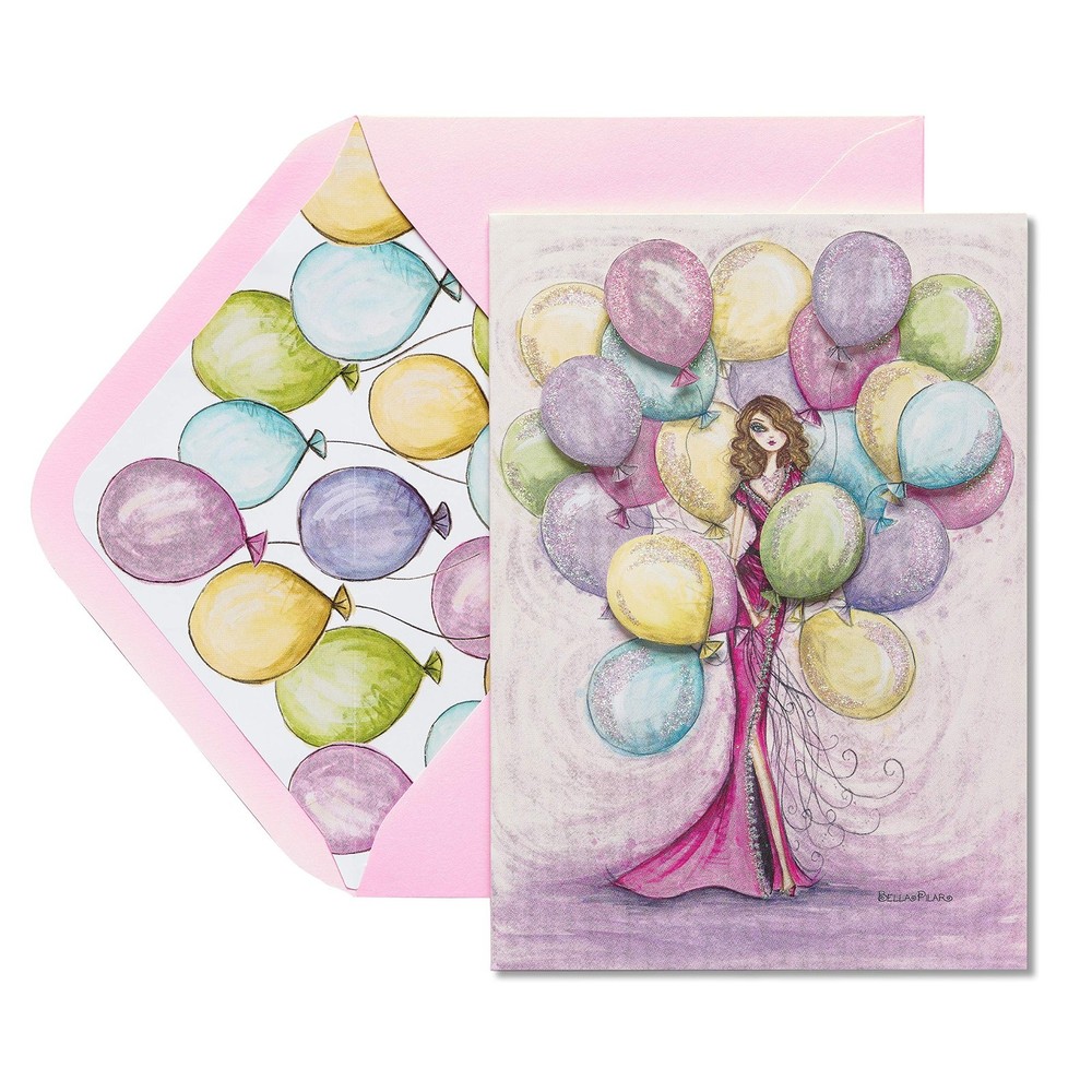 Papyrus Birthday Card Glitter Balloons 🎈 Designed By Bella Pilar