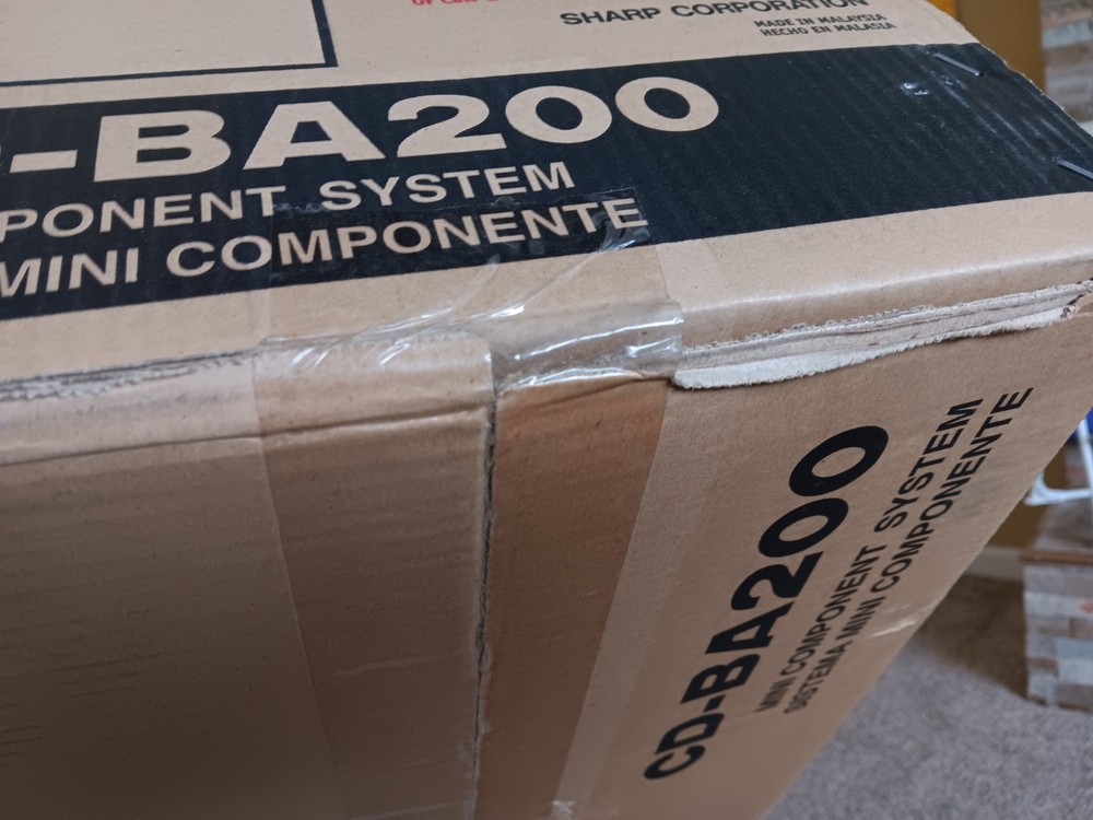 🎉VTG NEW!! 2000's SHARP CD-BA200 Stereo MINI Comp System CD Radio Cassette Y2K