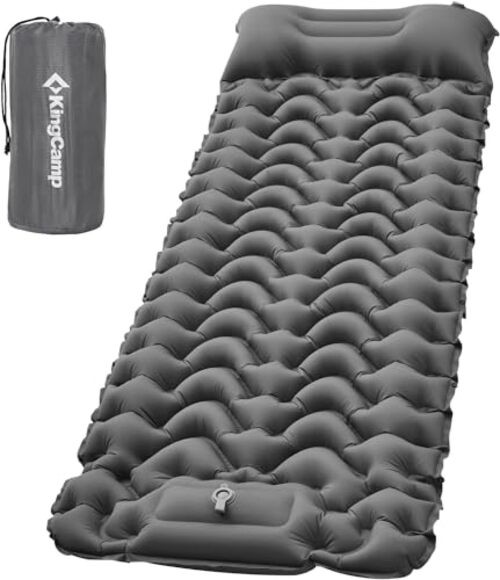 Sleeping Pad for Camping, Ultralight Connectable Inflatable Single Grey