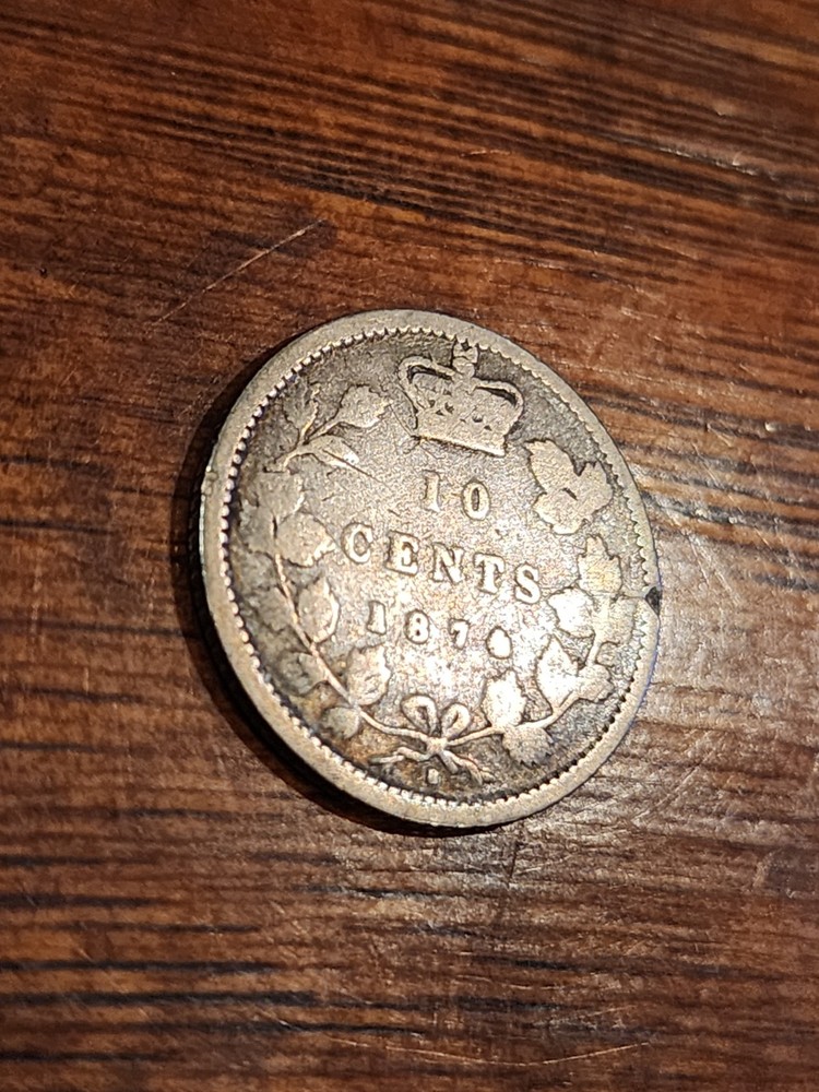 1874H Canada 10 Cents Silver Coin