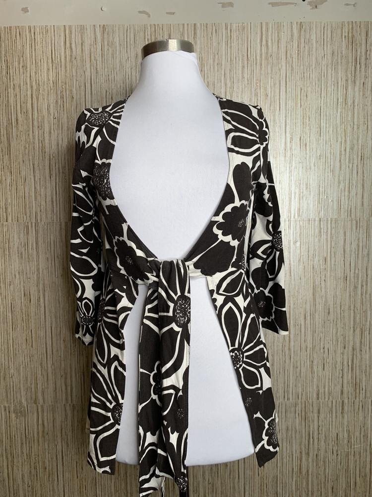CABI Mod Floral Tie Wrap Tunic Medium