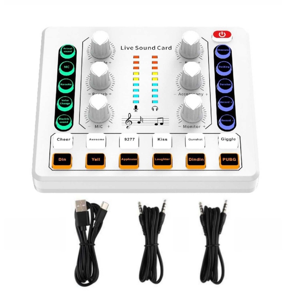 M8 Sound Card Body High-Quality Audio Performance Multi-device Compatibility