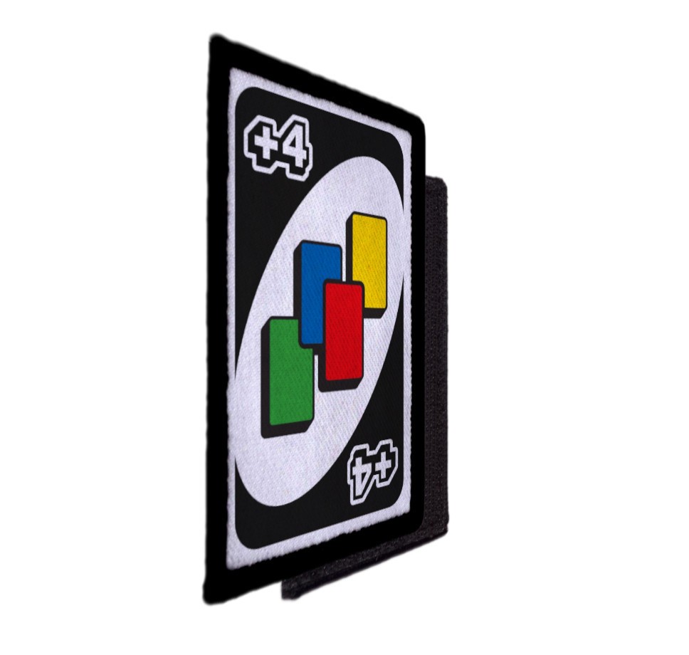 Blue Reverse Uno Card Patch Morale Tactical Hook [sub]