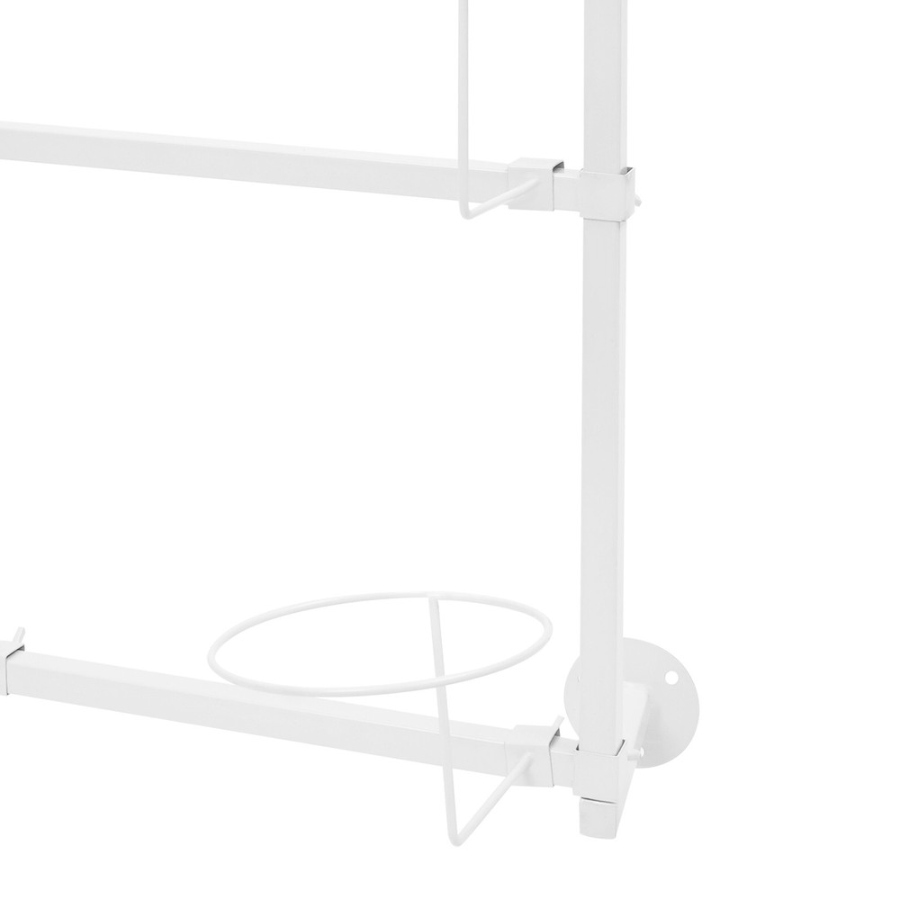 Three-tier wall-mounted hat display rack storage rack-white