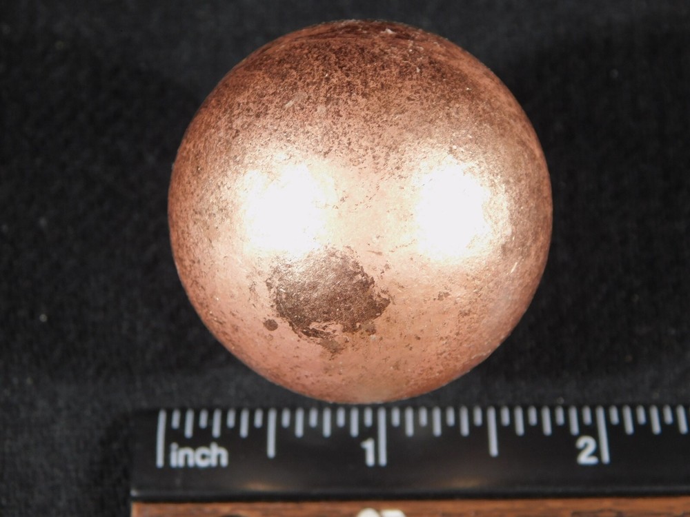 Larger! Super Heavy SOLID COPPER Sphere From Michigan 286gr