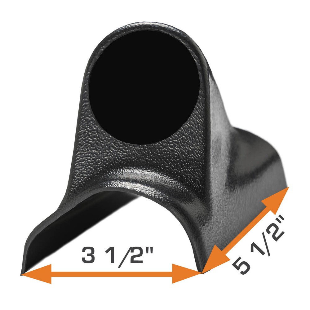 52mm Black Universal Single Gauge Meter Mount Pillar Pod