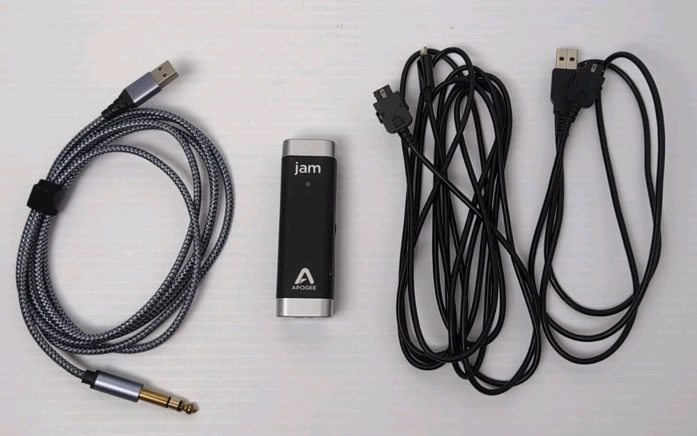 APOGEE JAM – Studio Quality Guitar USB Input Interface Cords Pictured Included