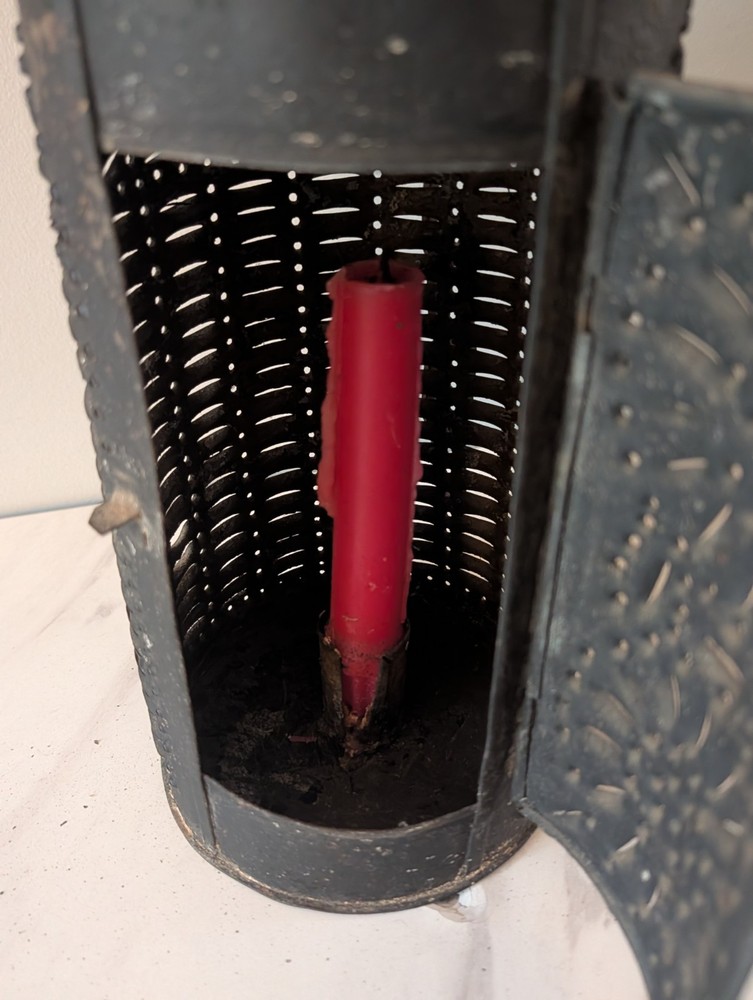Primitive Punched Tin Lantern