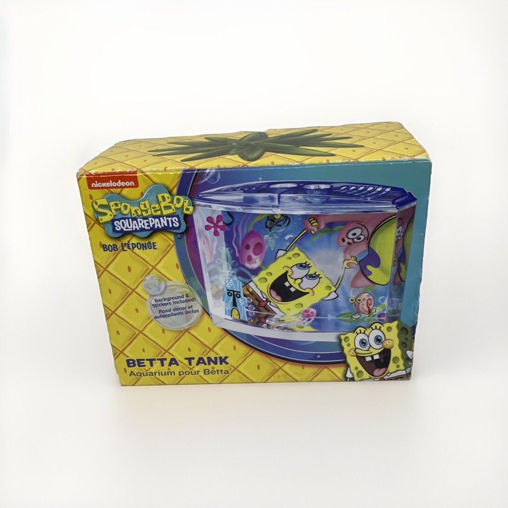 Nickelodeon Spongebob L'Eponge Betta Fish Aquarium Freshwater Small Fish