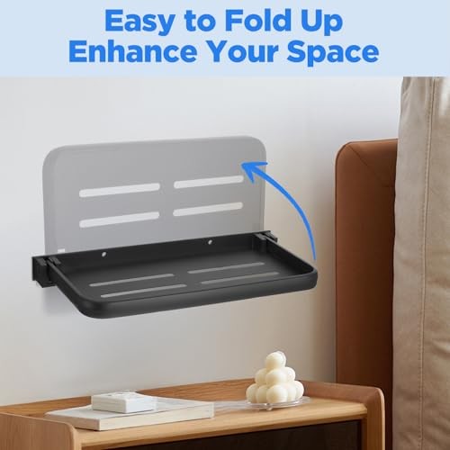 2 Pack Folding Wall Shelf for Bathroom, 90° Fold Up Floating Shelf, Wall