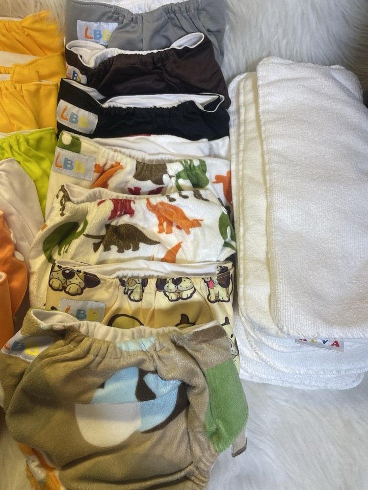 Cloth Diaper Wrap Bundle - 22 Covers - 34 Inserts - LBB Brand - New