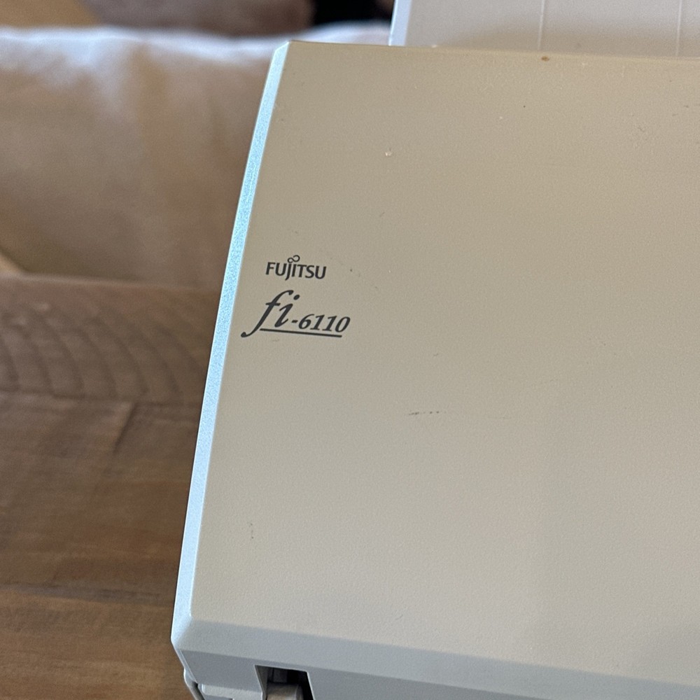 FUJITSU fi-6110 Document Scanner With Power Adapter Tested