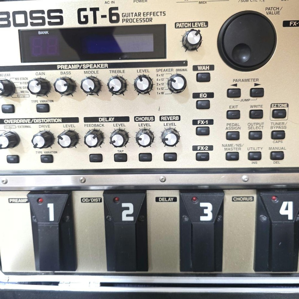 BOSS GT-6 Multi-Effects Processor with Hard Case and KORG Tuner