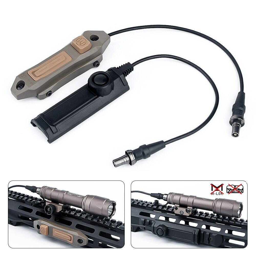 Tactical Augmented Dual Function Tape Switch For M300 M600 Light Fit Keymod Mlok