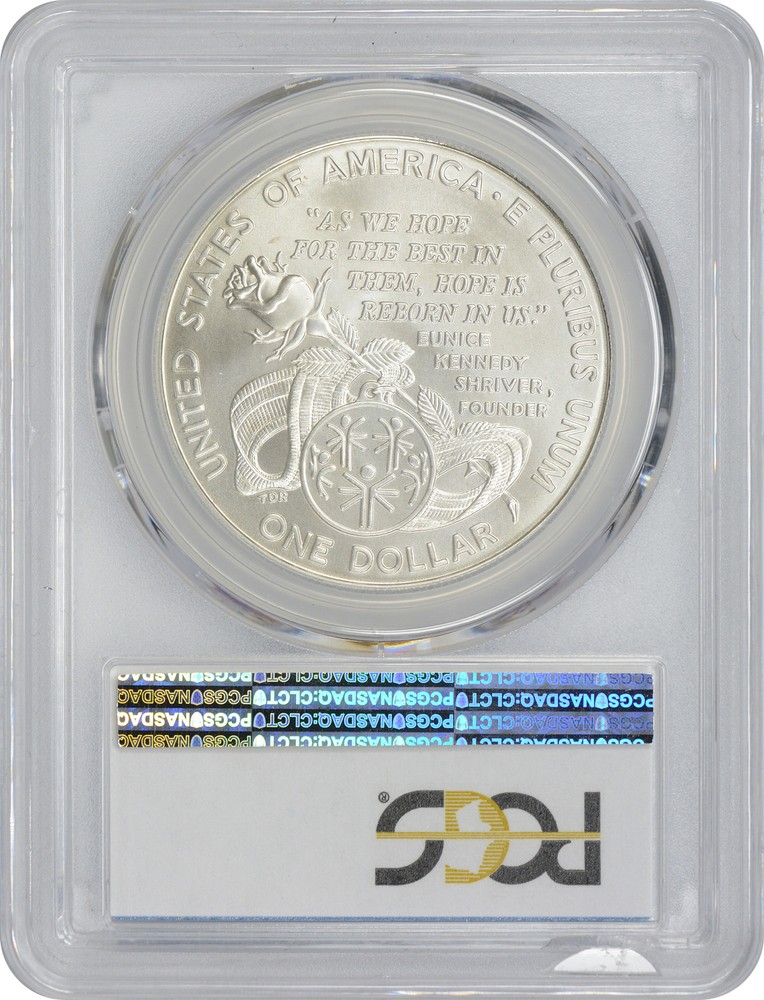 1995-W Special Olympics Silver Commemorative Dollar MS70 PCGS Mint State 70